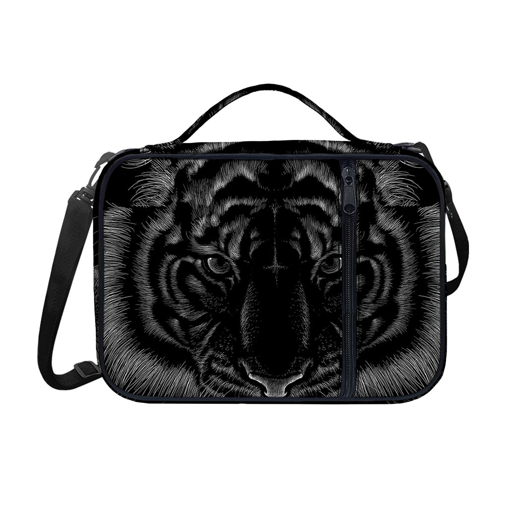 Black Tiger Portrait Print Shoulder Strap Bible Bag