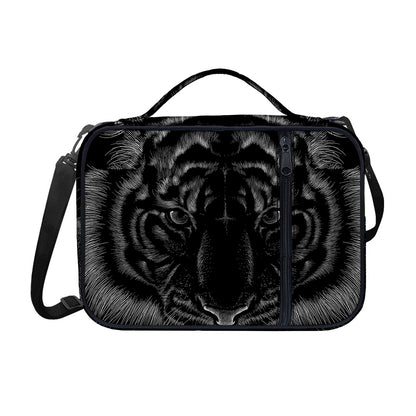 Black Tiger Portrait Print Shoulder Strap Bible Bag