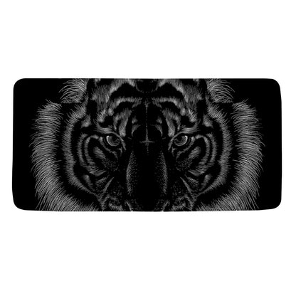 Black Tiger Portrait Print Towel