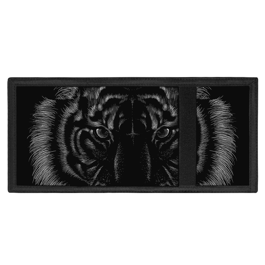 Black Tiger Portrait Print Trifold Wallet
