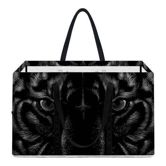 Black Tiger Portrait Print Utility Tote Bag