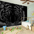 Black Tiger Portrait Print Wall Sticker