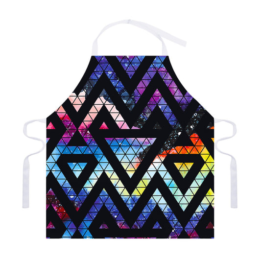 Black Triangle Galaxy Space Print Adjustable Apron