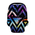 Black Triangle Galaxy Space Print Baby Seat Cover