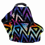 Black Triangle Galaxy Space Print Baby Seat Cover
