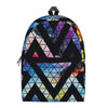 Black Triangle Galaxy Space Print Backpack