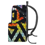 Black Triangle Galaxy Space Print Backpack