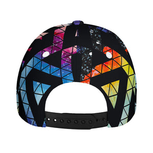 Black Triangle Galaxy Space Print Baseball Cap