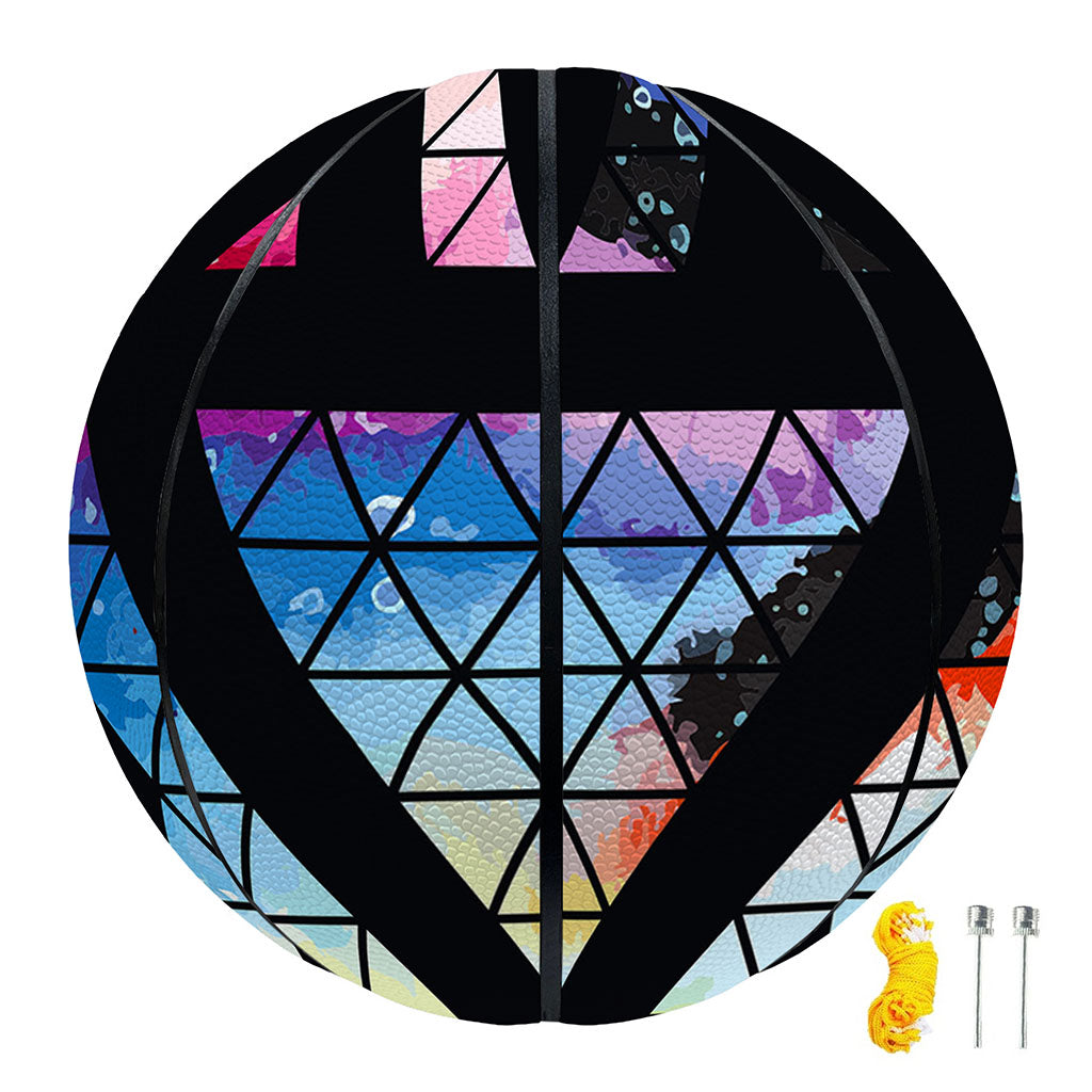 Black Triangle Galaxy Space Print Basketball