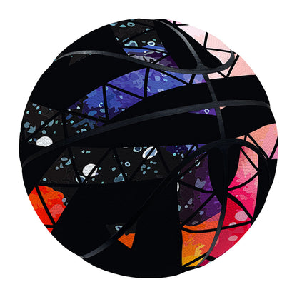 Black Triangle Galaxy Space Print Basketball