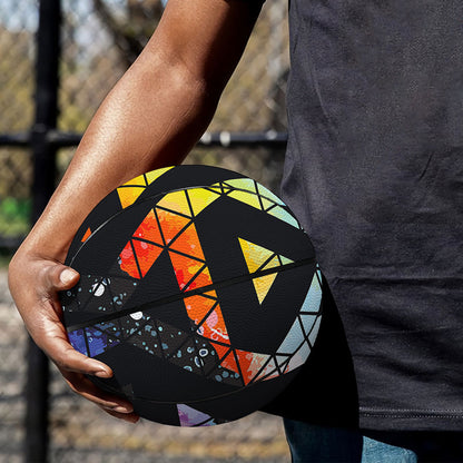 Black Triangle Galaxy Space Print Basketball