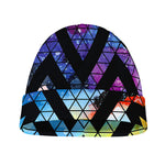 Black Triangle Galaxy Space Print Beanie