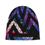 Black Triangle Galaxy Space Print Beanie