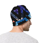 Black Triangle Galaxy Space Print Beanie