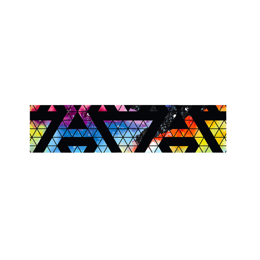 Black Triangle Galaxy Space Print Bed Runner