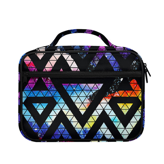 Black Triangle Galaxy Space Print Briefcase Bible Bag