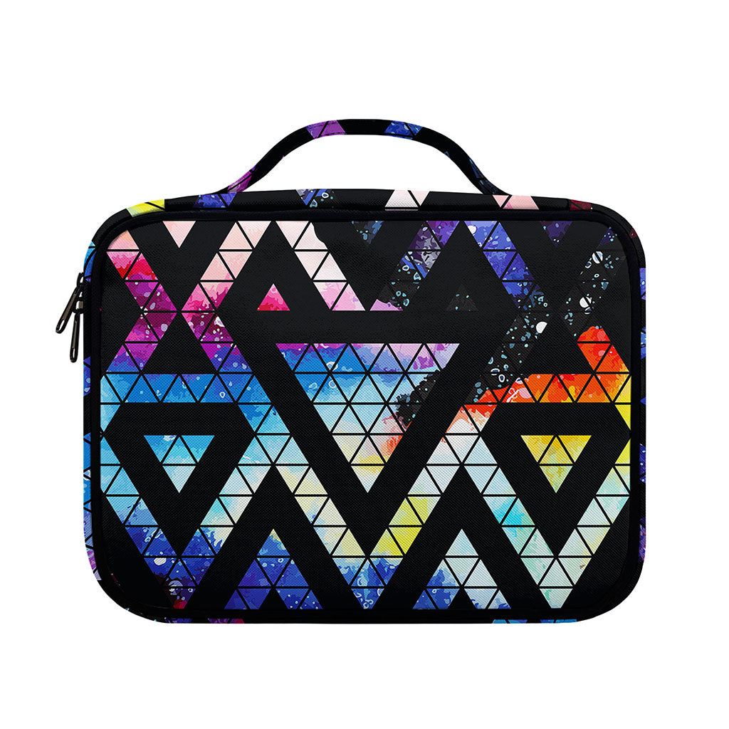 Black Triangle Galaxy Space Print Briefcase Bible Bag