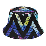 Black Triangle Galaxy Space Print Bucket Hat