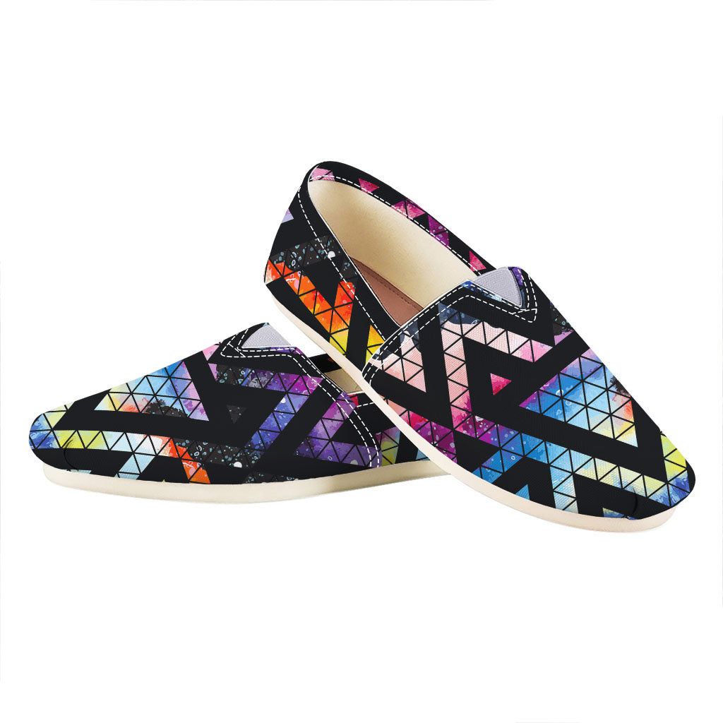 Black Triangle Galaxy Space Print Casual Shoes