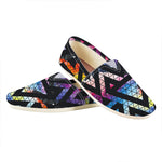 Black Triangle Galaxy Space Print Casual Shoes