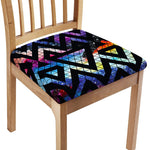 Black Triangle Galaxy Space Print Chair Cushion Cover