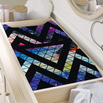 Black Triangle Galaxy Space Print Changing Pad Cover