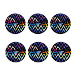 Black Triangle Galaxy Space Print Coaster Set