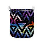 Black Triangle Galaxy Space Print Collapsible Laundry Basket