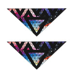 Black Triangle Galaxy Space Print Dog Bandana