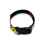 Black Triangle Galaxy Space Print Dog Collar