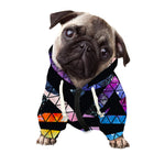 Black Triangle Galaxy Space Print Dog Zip Up Hoodie