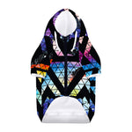 Black Triangle Galaxy Space Print Dog Zip Up Hoodie