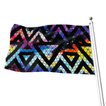 Black Triangle Galaxy Space Print Flag