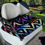 Black Triangle Galaxy Space Print Golf Cart Seat Cover