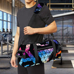 Black Triangle Galaxy Space Print Gym Bag