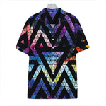 Black Triangle Galaxy Space Print Hawaiian Shirt