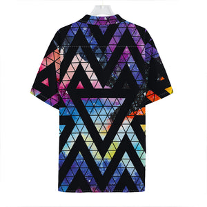 Black Triangle Galaxy Space Print Hawaiian Shirt