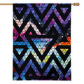 Black Triangle Galaxy Space Print House Flag