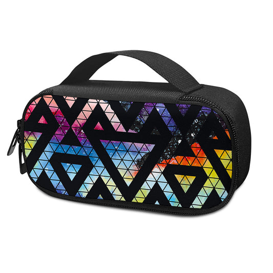 Black Triangle Galaxy Space Print Insulin Cooler Travel Case