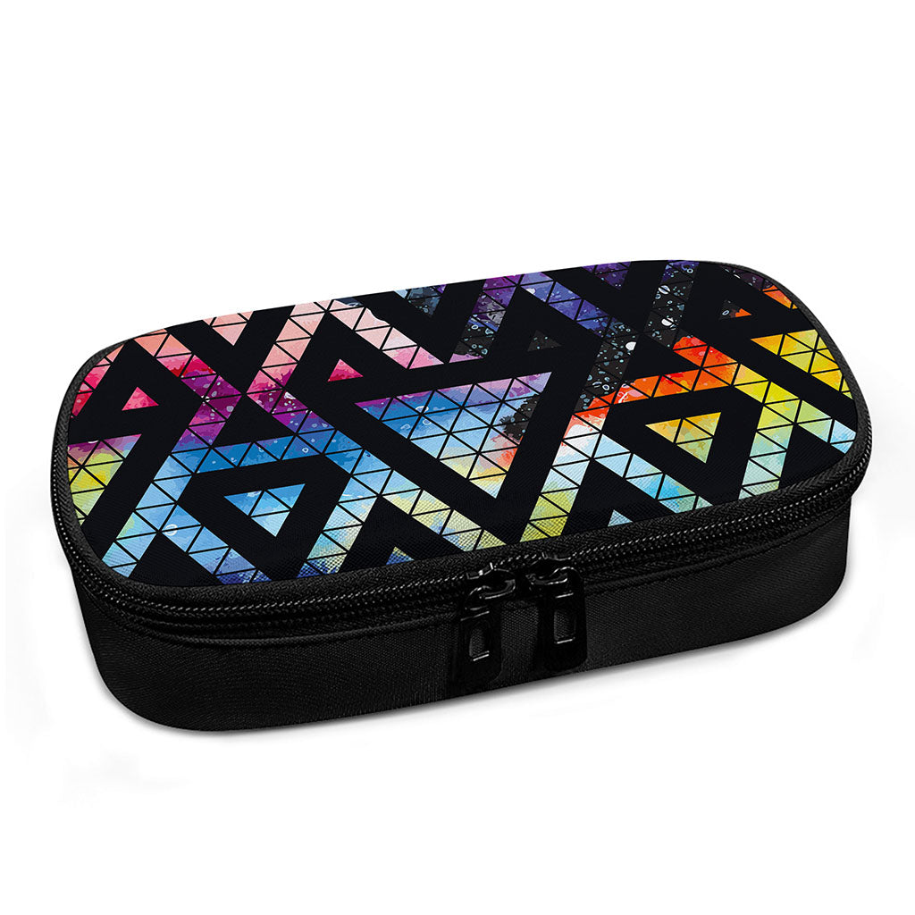 Black Triangle Galaxy Space Print Insulin Cooler Travel Case