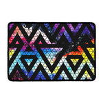 Black Triangle Galaxy Space Print Kitchen Mat