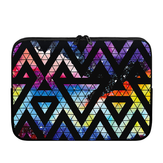 Black Triangle Galaxy Space Print Laptop Sleeve
