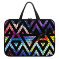 Black Triangle Galaxy Space Print Laptop Sleeve With Handle
