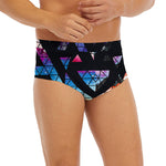Black Triangle Galaxy Space Print Men's Briefs