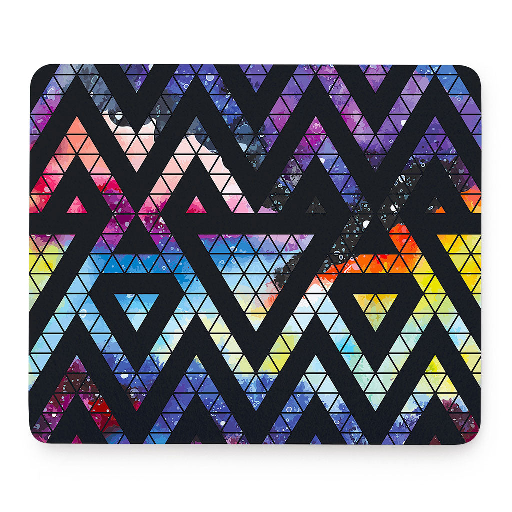 Black Triangle Galaxy Space Print Mouse Pad