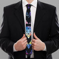 Black Triangle Galaxy Space Print Necktie