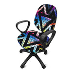 Black Triangle Galaxy Space Print Office Chair Cover