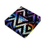 Black Triangle Galaxy Space Print Outdoor Seat Cushion Cover