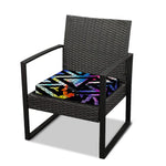 Black Triangle Galaxy Space Print Outdoor Seat Cushion Cover