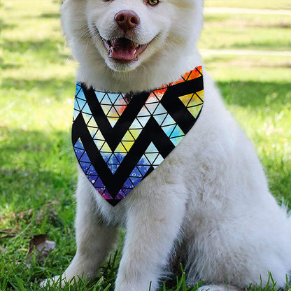 Black Triangle Galaxy Space Print Over The Collar Dog Bandana